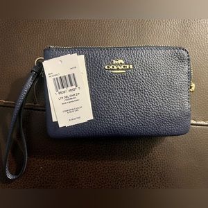 Coach Navy Wristlet